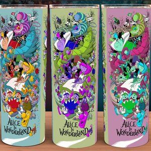 Alice in Wonderland Tri Color Retro Tumbler 20oz